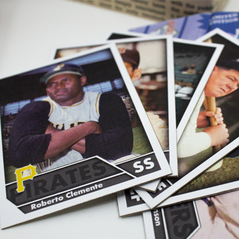 Close up of player cards fanned out on a table