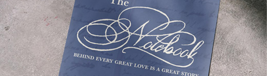 Cropped view of 'The Notebook' in hand script