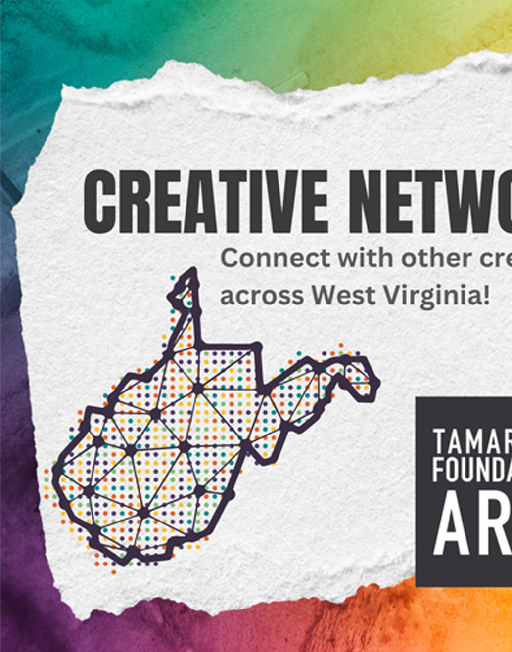 Colorful social media graphic for the 'Creative Network'